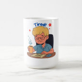 Müred Office Worker Cartoon - Funny Coffee & Work Kaffeetasse (Mittel)