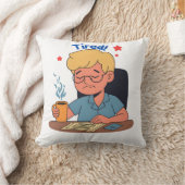 Müred Office Worker Cartoon - Funny Coffee & Work Kissen (Decke)