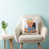 Müred Office Worker Cartoon - Funny Coffee & Work Kissen (Stuhl )