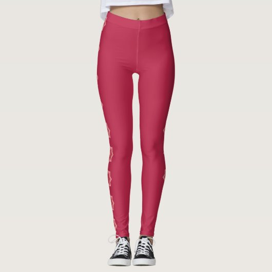 Murex Muschel Viva Magenta Stars Leggings (Vorderseite)