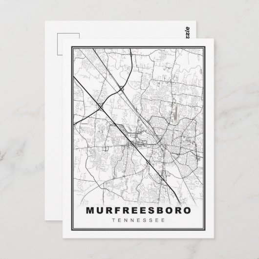 Murfreesboro Karte (Vorne/Hinten)