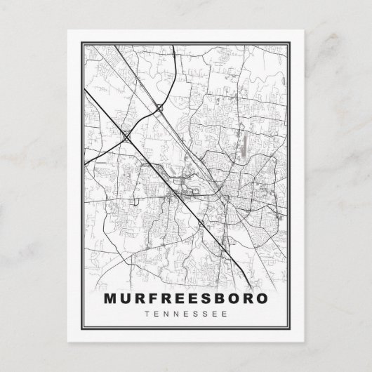 Murfreesboro Karte (Vorderseite)