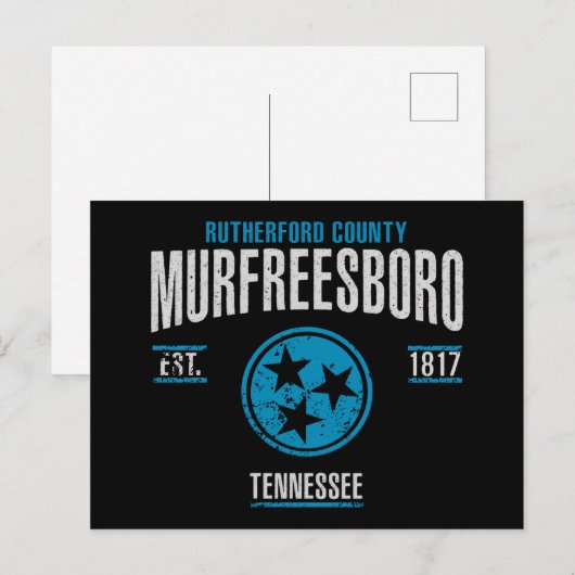 Murfreesboro Postkarte (Vorne/Hinten)