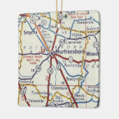 Murfreesboro Vintage Karte Keramikornament (Links)