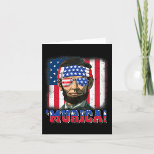 Murica Abe Lincoln 4. Juli Murica Patriotic Me Karte