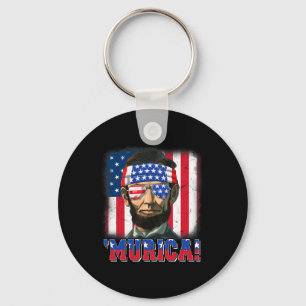 Murica Abe Lincoln 4. Juli Murica Patriotic Me Schlüsselanhänger