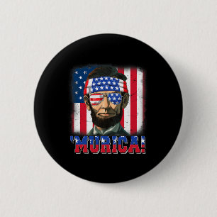 Murica Abe Lincoln 4. Juli Murica Patriotisch Ich Button