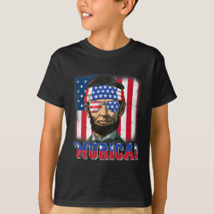 Murica Abe Lincoln 4. Juli Murica Patriotisch Ich T-Shirt