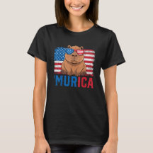 Murica Capybara USA Flag Sonnenbrille Patriotic