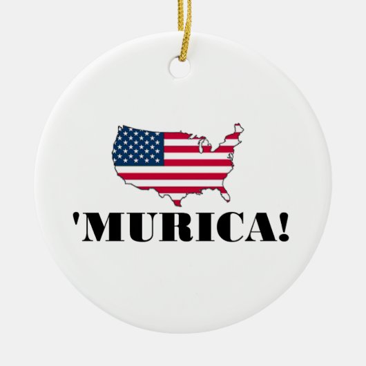 Murica Flagge Keramik Ornament (Vorne)