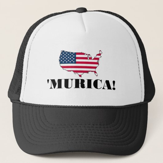 Murica Flagge Truckerkappe (Vorderseite)
