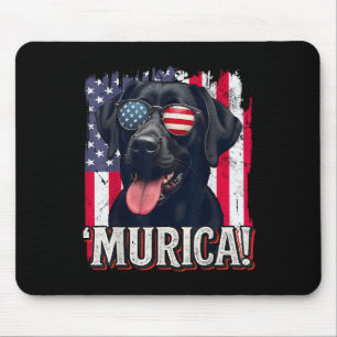 Murica Labrador Retriever 4. Juli American Fla Mousepad