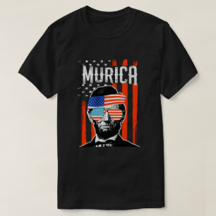 Murica lustiger Abe Lincoln 4. von Juli-Party T-Shirt