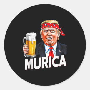 Murica macht Weihnachten wieder großartig lustiger Runder Aufkleber