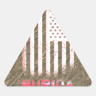 Murica National Amerkanische Flaggen Design Dreieckiger Aufkleber