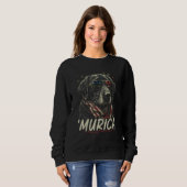 Murica Patriotic Labrador Retriever 4th of July Do Sweatshirt (Vorne ganz)