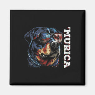 Murica Patriotic Rottweiler 4. Juli Hund Magnet