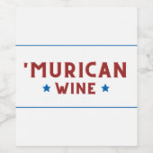 "Murican Wine (White) - 4. Juli Weinetikett (Einzelnes Label)