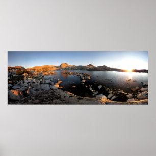 Muriel Lake Sunset near Piute Pass - Sierra Nevada Poster