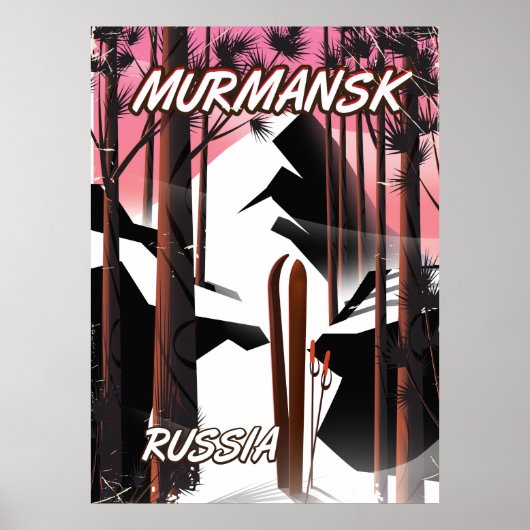 Murmansk Russisches Reiseplakat Poster (Vorne)
