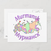 Murmansk Russland Karte (Vorne/Hinten)