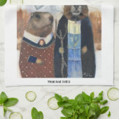 Murmeltier-Handtuch (American Gothic) Geschirrtuch (Gefaltet)