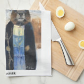 Murmeltier-Handtuch (American Gothic) Geschirrtuch (Viertel Falte)