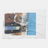 Murmeltier-Handtuch (American Gothic) Geschirrtuch (Horizontal)