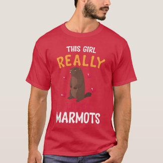 Murmeltier Murmeltier Tier Murmeltiere Familie T-Shirt