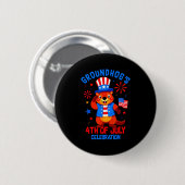 Murmeltiere 4. Juli Feier Patriotischer Ameri Button (Vorne & Hinten)