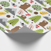 Murmeltiere auf einer Gebirgslichtung Geschenkpapier (Ecke)