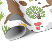 Murmeltiere auf einer Gebirgslichtung Geschenkpapier (Rolleneckpunkt)