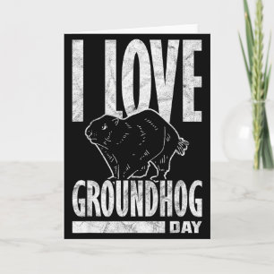 Murmeltiere I Love Groundhog Day _2 Karte