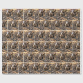 Murmeltiere mit einer Geburtstagsmütze Geschenkpapier (Flach)
