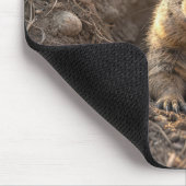 Murmeltiere mit einer Geburtstagsmütze Mousepad (Ecke)