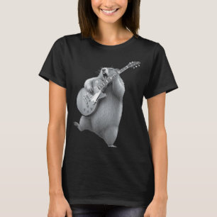 Murmeltiere spielt Gitarre Rock Frohen Murmeltiert T-Shirt
