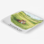 Murmeltiers Golf Winter Golf Urlaub Pappteller (Gewinkelt)