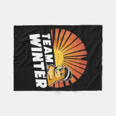 Murmeltiers Tag Team Winter  Fleecedecke (Vorderseite (Horizontal))