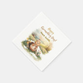 Murmeltiers Tag Wasserfarbe Serviette (Ecke)
