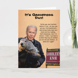 Murmeltiertag-Biden-Karte Feiertagskarte