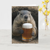 Murmeltiertag mit Bierkrug Karte (Gelbe Blume)