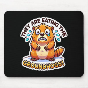 Murmeltiertag Sie essen die Murmeltiere Lustig Mousepad