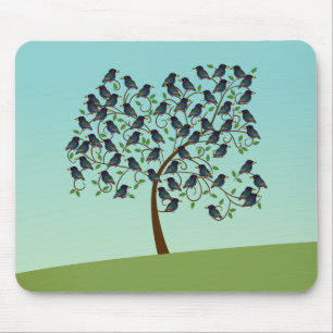 Murmuration von Starlings Mousepad