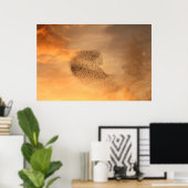 Murmuration von Starlings Print Poster (Heimbüro)