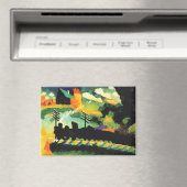 Murnau: Ansicht mit Eisenbahn und Schloss, Magnet (In Situ (Geschirrspüler))