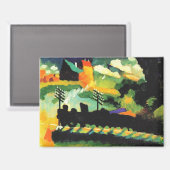 Murnau: Ansicht mit Eisenbahn und Schloss, Magnet (Vorderseite/Rückseite)