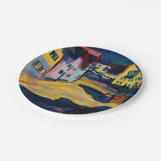 Murnau Burggrabenstrasse 1 - Wassily Kandinsky Pappteller (Schrägansicht)