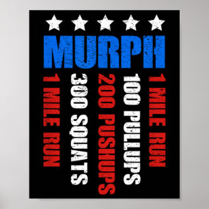 Murph 2021 Gedenktag Workout Patriotic Wod Poster