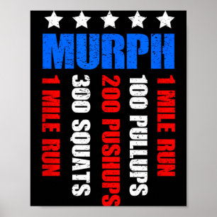 Murph 2021 Gedenktag Workout patriotischer Wod Mur Poster