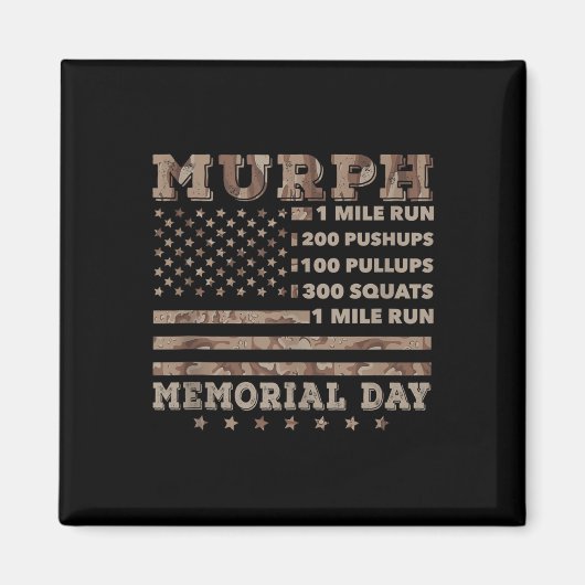 Murph 2021 Workout Challenge American Memorial Magnet (Vorne)